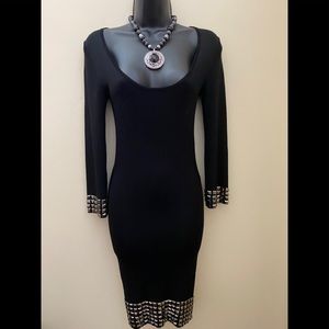 BCBGMAXAZRIA Black Embellished Dress